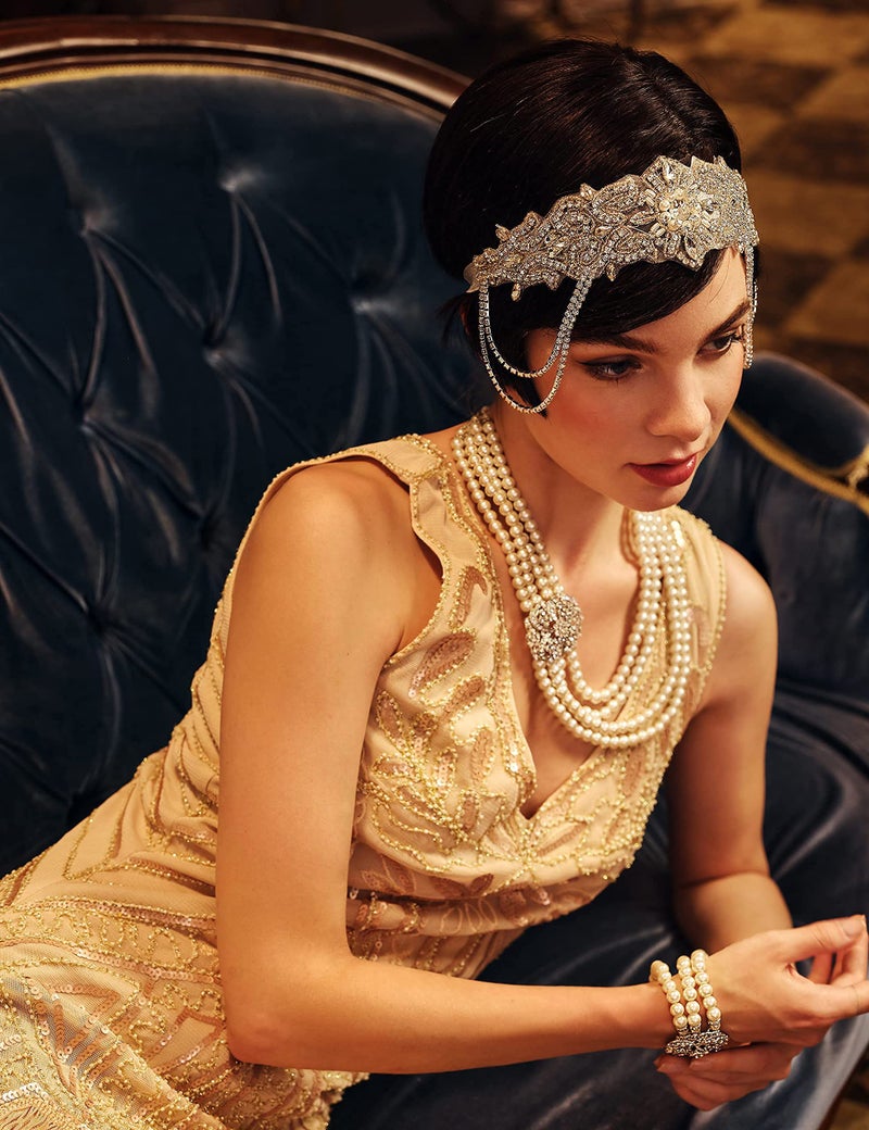 BABEYOND 1920s Flapper Headpiece Roaring 20s Headband Great Gatsby Headband for Women Vintage Hair Accessory - Image 4